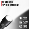 image:imageCoast XP14R 4500 Lumen USBC Rechargeable LED Flashlight with Slide Focusand Pure Beam Focusing Optic 5 Light Modes